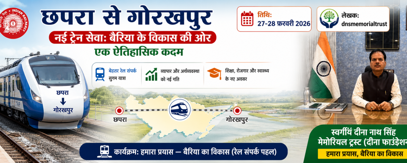 छपरा से गोरखपुर — नई ट्रेन सेवा: बैरिया के विकास की ओर एक ऐतिहासिक कदम